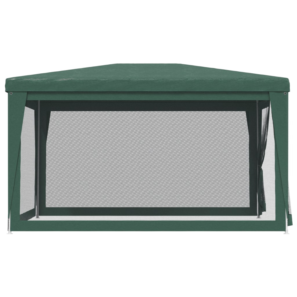 Partytent Met 4 Mesh Zijwanden Hdpe 1 3 x 4 m Groen