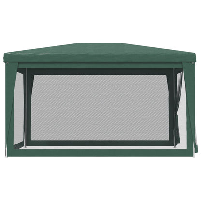 Partytent Met 4 Mesh Zijwanden Hdpe 1 3 x 4 m Groen