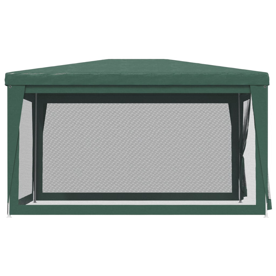 Partytent Met 4 Mesh Zijwanden Hdpe 1 3 x 4 m Groen