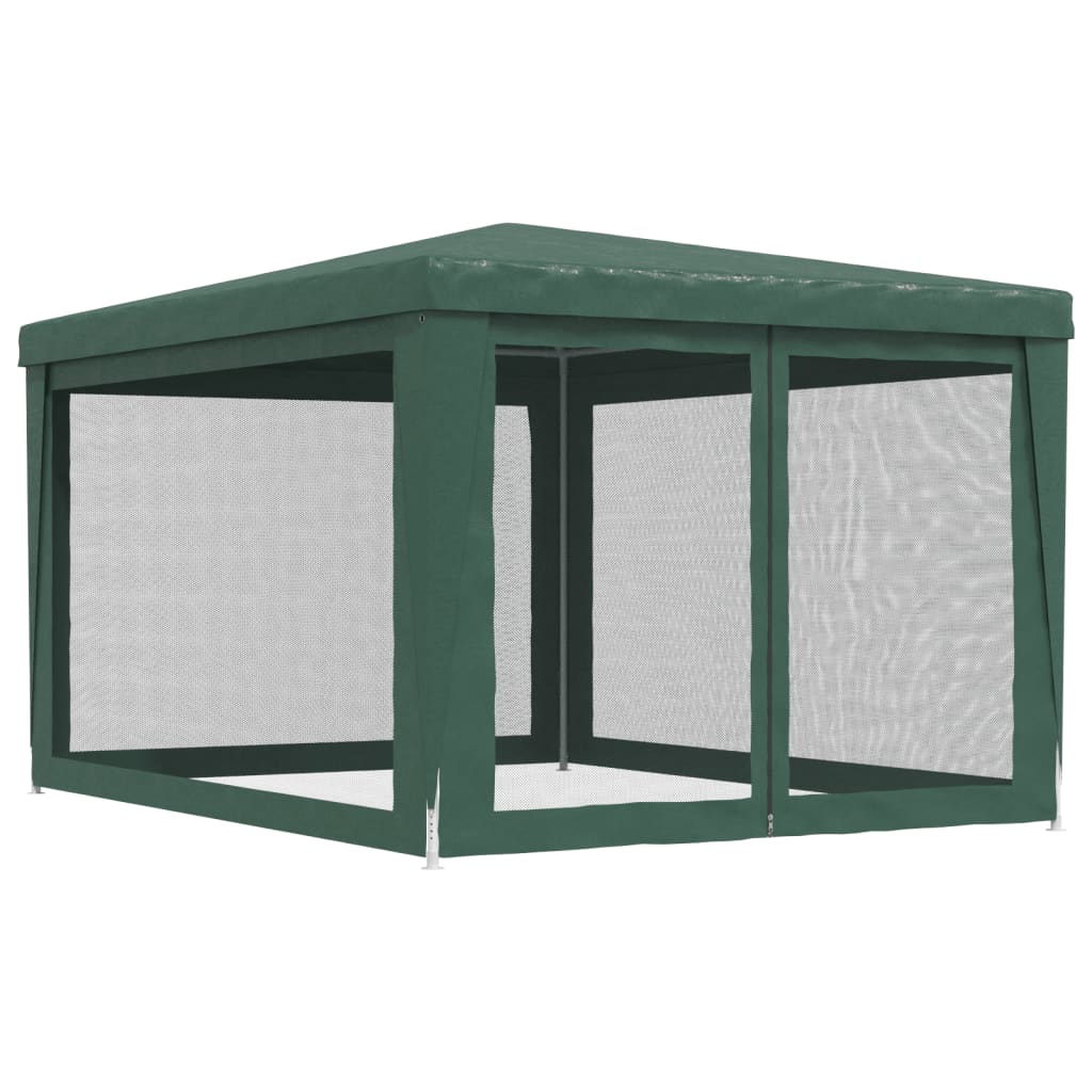 Partytent Met 4 Mesh Zijwanden Hdpe 1 3 x 4 m Groen
