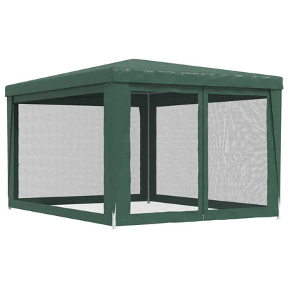 Partytent Met 4 Mesh Zijwanden Hdpe 1 3 x 4 m Groen
