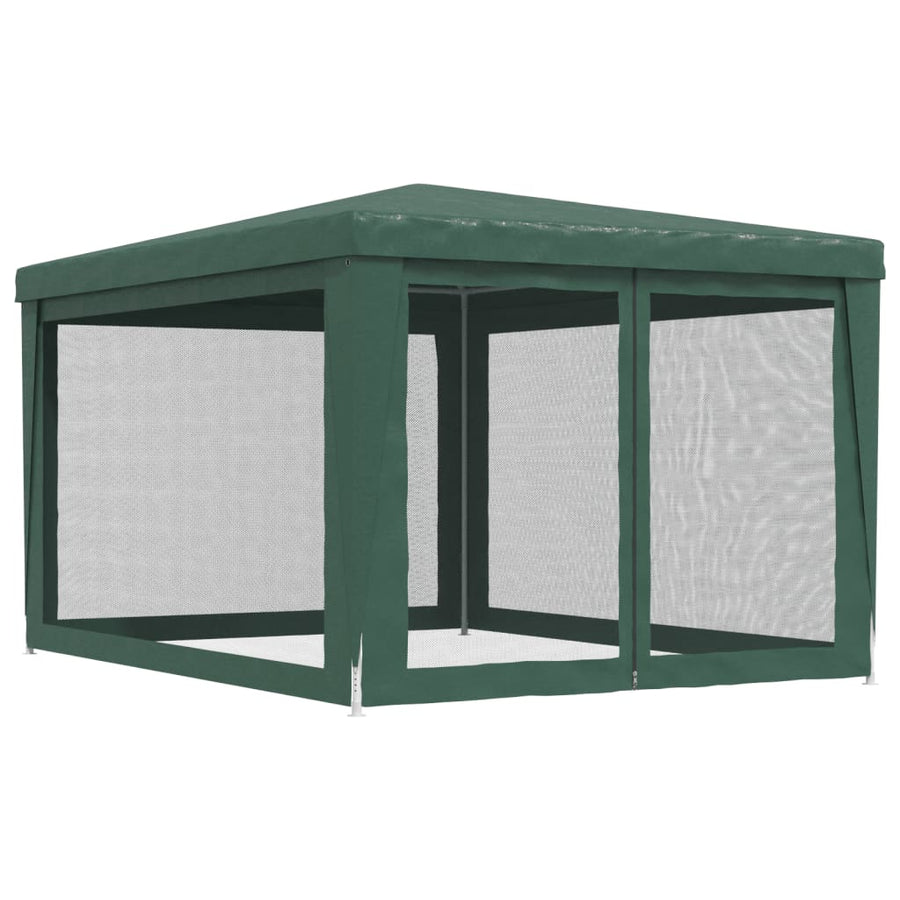 Partytent Met 4 Mesh Zijwanden Hdpe 1 3 x 4 m Groen