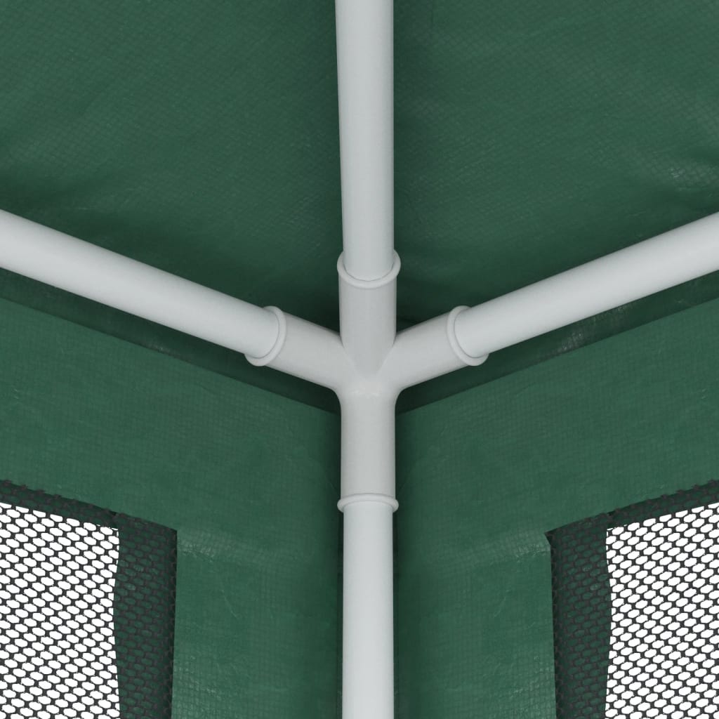 Partytent Met 4 Mesh Zijwanden Hdpe 1 3 x 4 m Groen