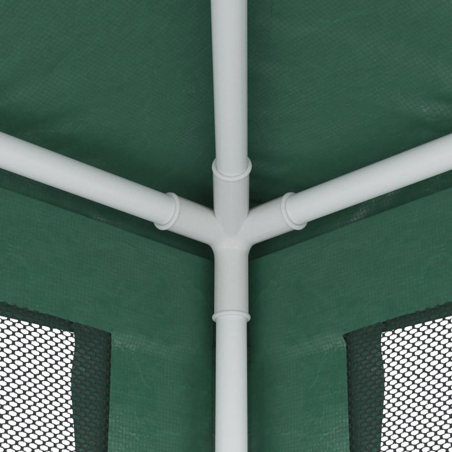 Partytent Met 4 Mesh Zijwanden Hdpe 1 3 x 4 m Groen