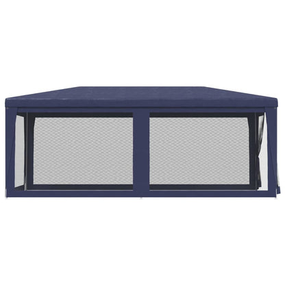 Partytent Met 6 Mesh Zijwanden 3X6 M Hdpe Blauw 3 x 6 m