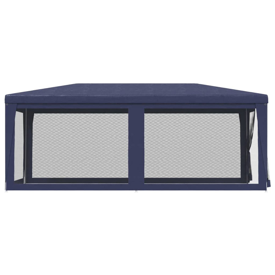 Partytent Met 6 Mesh Zijwanden 3X6 M Hdpe Blauw 3 x 6 m