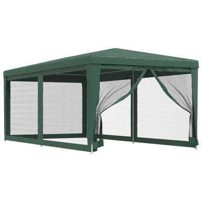 Partytent Met 6 Mesh Zijwanden 3X6 M Hdpe Groen 3 x 6 m