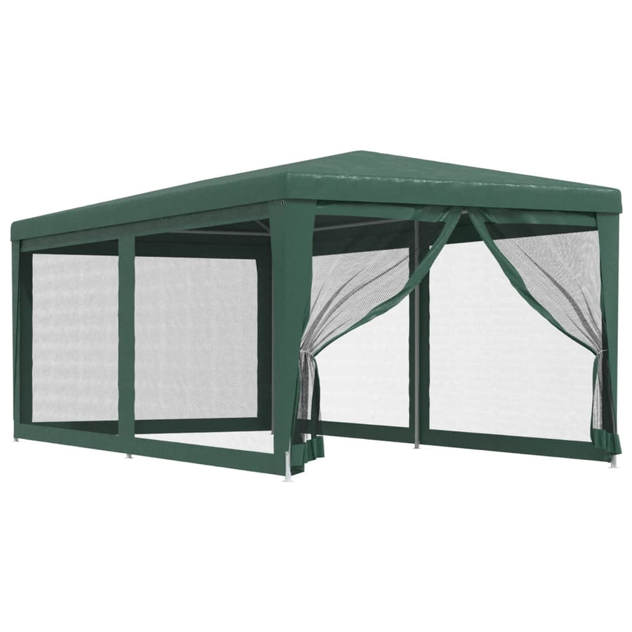 Partytent Met 6 Mesh Zijwanden 3X6 M Hdpe Groen 3 x 6 m