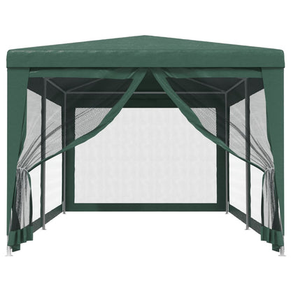 Partytent Met 6 Mesh Zijwanden 3X6 M Hdpe Groen 3 x 6 m
