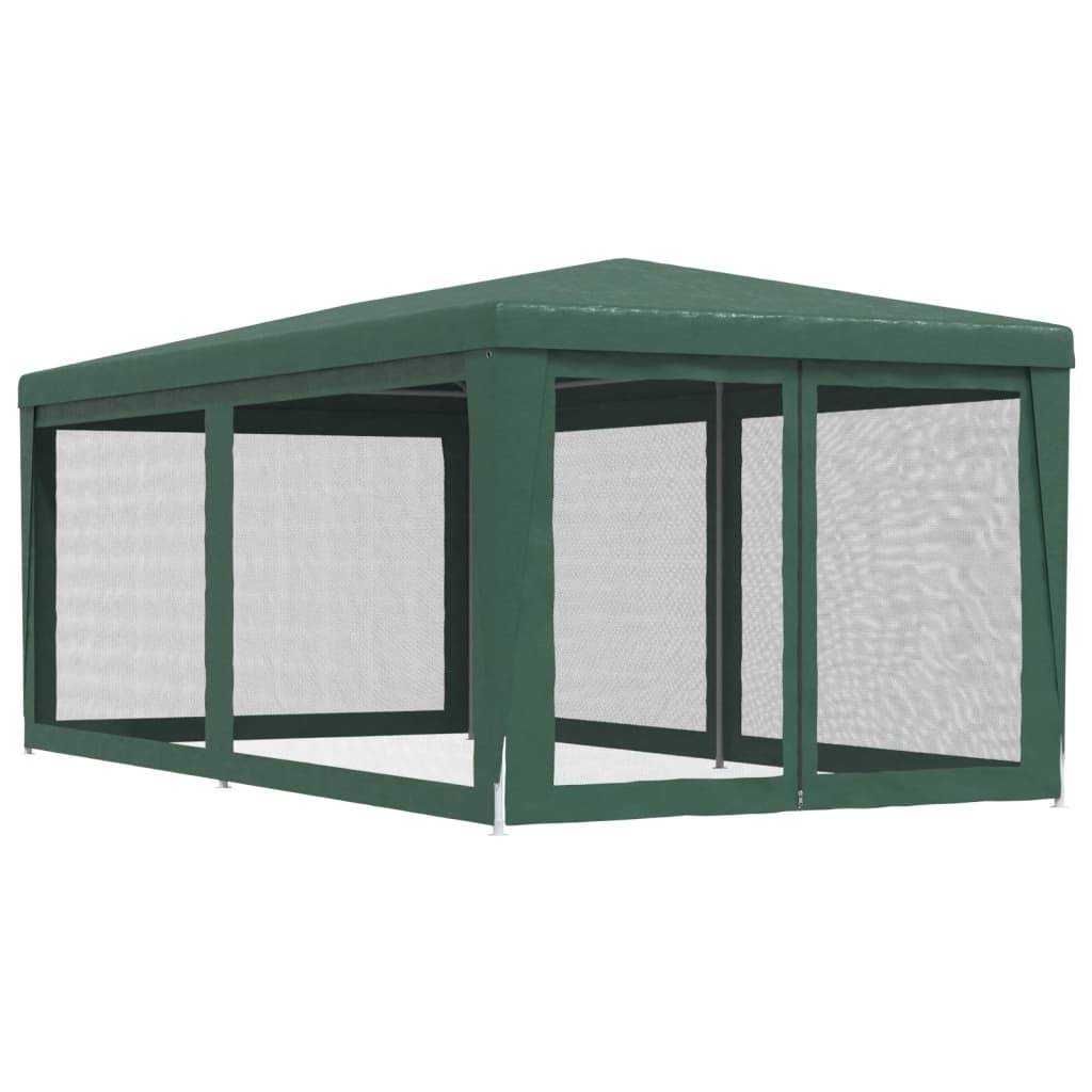 Partytent Met 6 Mesh Zijwanden 3X6 M Hdpe Groen 3 x 6 m