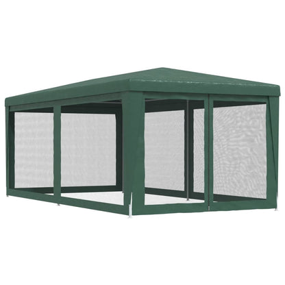 Partytent Met 6 Mesh Zijwanden 3X6 M Hdpe Groen 3 x 6 m