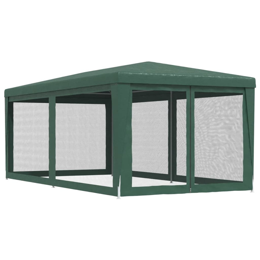 Partytent Met 6 Mesh Zijwanden 3X6 M Hdpe Groen 3 x 6 m