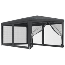 Partytent Met 6 Mesh Zijwanden 3X6 M Hdpe Antracietkleurig 3 x 6 m