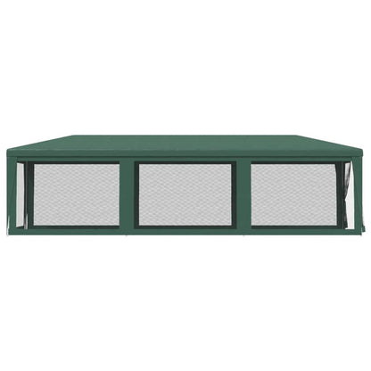 Partytent met 8 mesh zijwanden 3x9 m HDPE groen