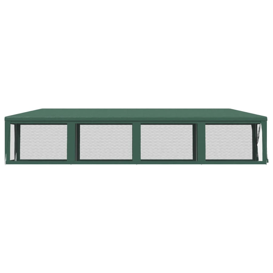Partytent met 10 mesh zijwanden 3x12 m HDPE groen