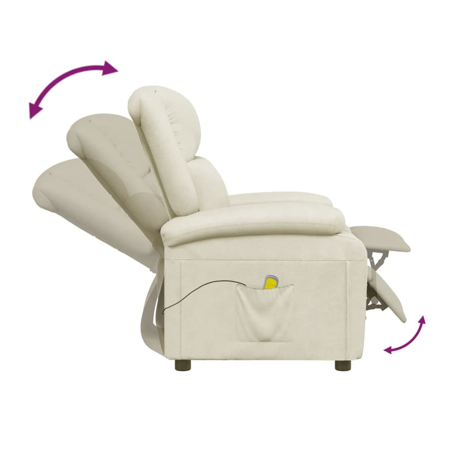 Massagestoel Kunstleer Crèmekleurig