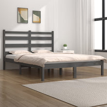 Bedframe Massief Grenenhout 200 x 200 cm Grijs