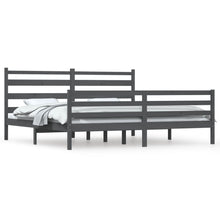 Bedframe Massief Grenenhout 200 x 200 cm Grijs