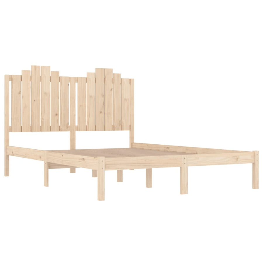 Bedframe Massief Grenenhout 135 x 190 cm Naturel