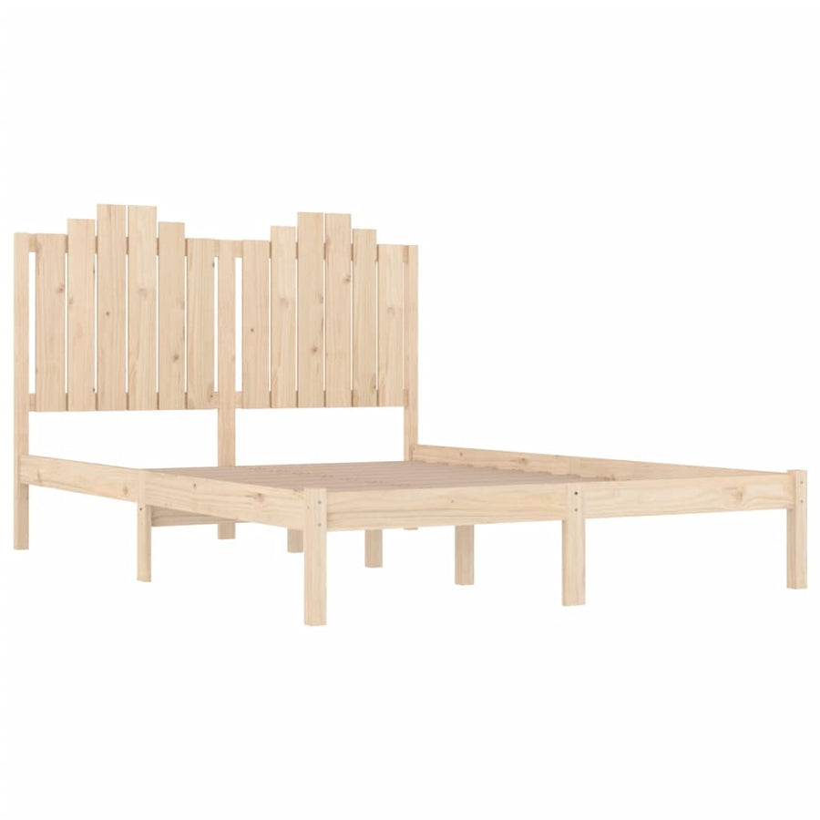 Bedframe Massief Grenenhout 140 x 190 cm Naturel