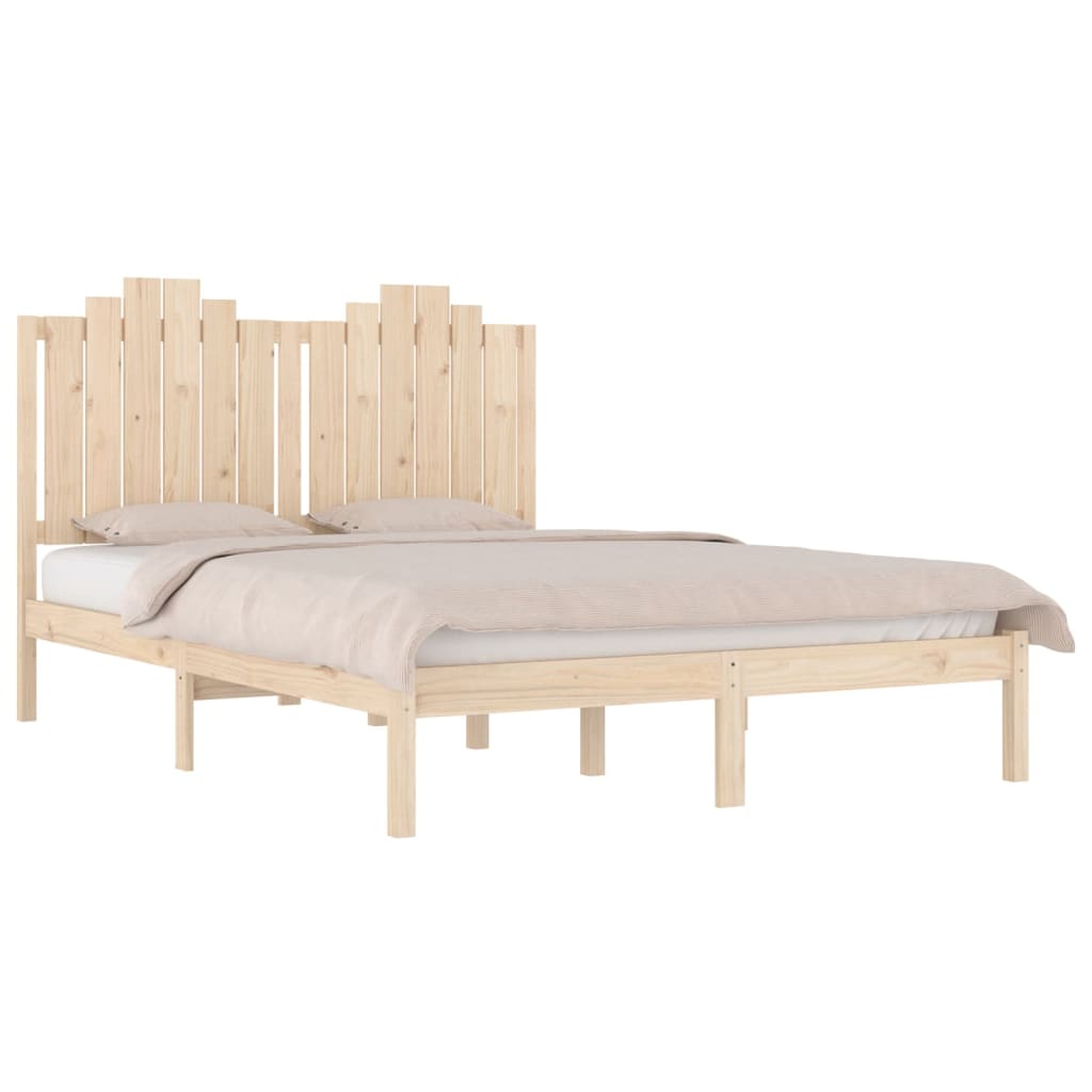 Bedframe Massief Grenenhout 160 x 200 cm Naturel