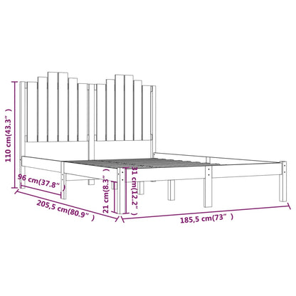 Bedframe massief grenenhout 180x200 cm