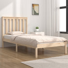 Bedframe massief grenenhout 75x190 cm zwart