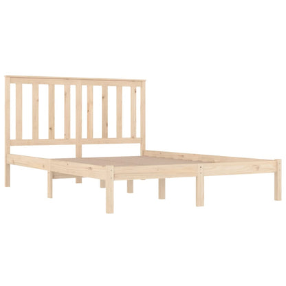 Bedframe Massief Grenenhout 135 x 190 cm Naturel