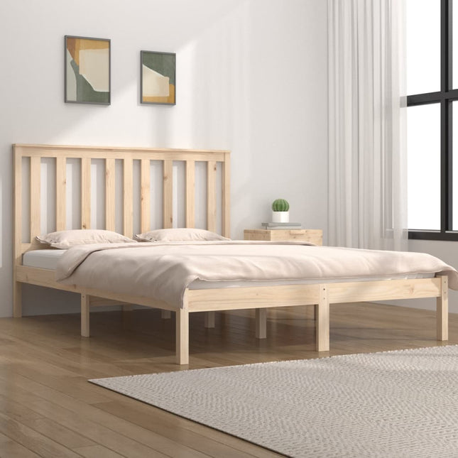 Bedframe Massief Grenenhout 160 x 200 cm Naturel