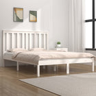 Bedframe Massief Grenenhout 160 x 200 cm Wit