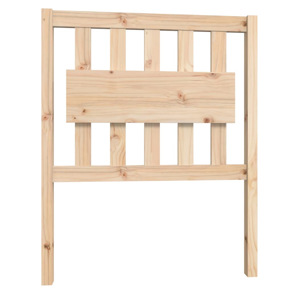 Bedframe Massief Grenenhout Zwart 75 x 190 cm Naturel