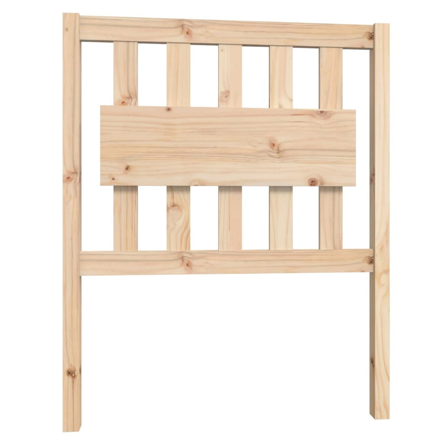 Bedframe Massief Grenenhout Zwart 75 x 190 cm Naturel