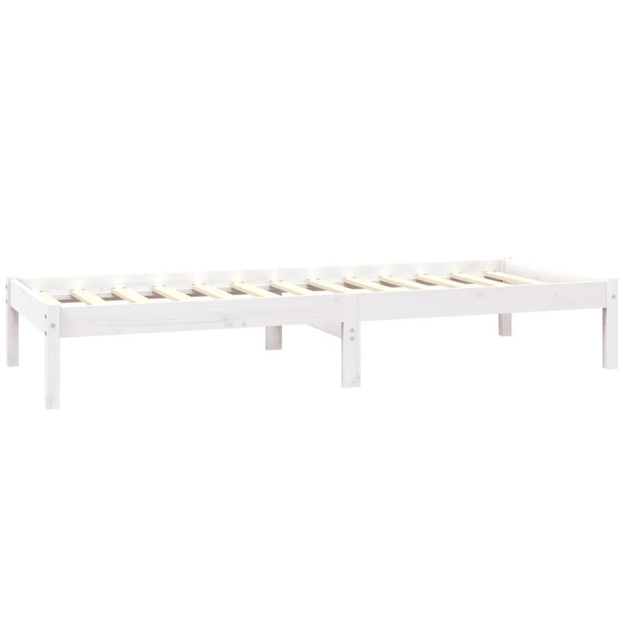 Bedframe Massief Grenenhout 75 x 190 cm Wit