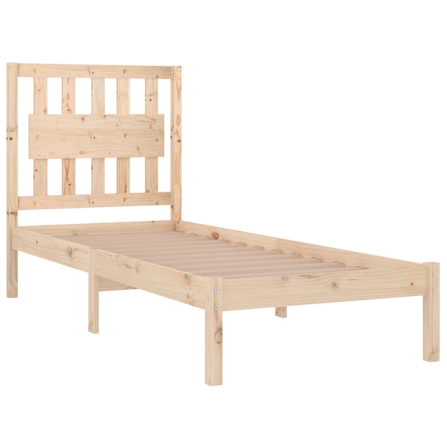 Bedframe Massief Grenenhout 90 x 190 cm Naturel