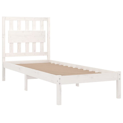 Bedframe Massief Grenenhout 90 x 200 cm Wit