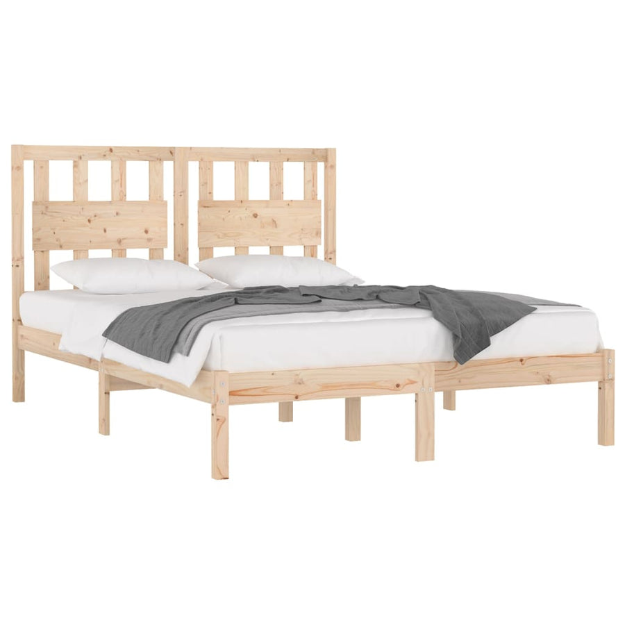 Bedframe Massief Grenenhout 120 x 200 cm Naturel