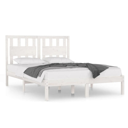 Bedframe Massief Grenenhout 120 x 200 cm Wit