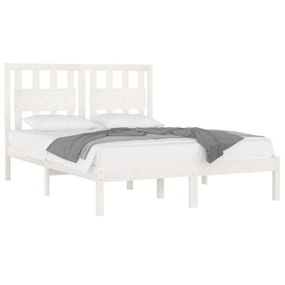 Bedframe Massief Grenenhout 120 x 200 cm Wit