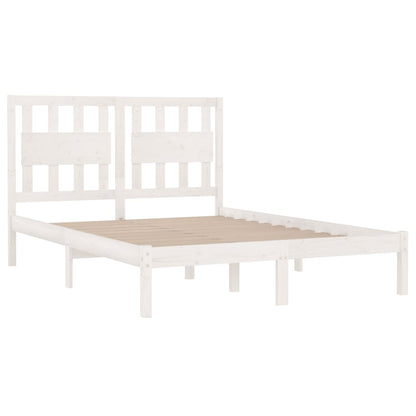 Bedframe Massief Grenenhout 5Ft King Size 150 x 200 cm Wit