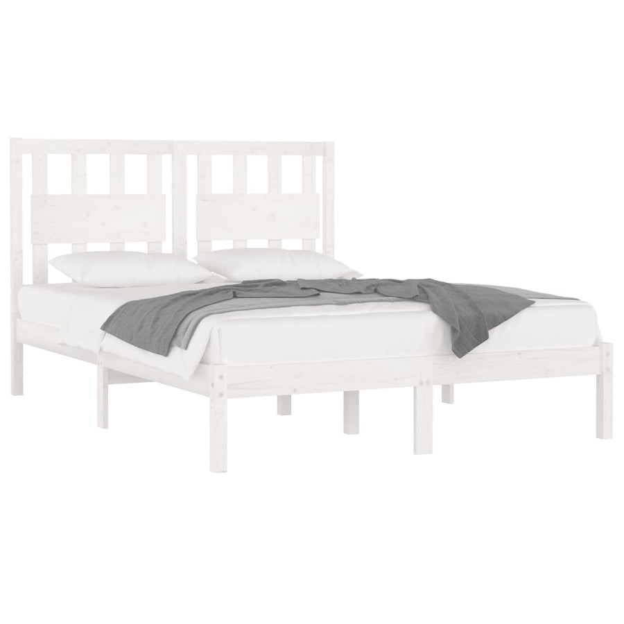 Bedframe Massief Grenenhout 6Ft Super King 180 x 200 cm Wit