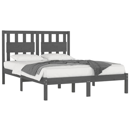 Bedframe Massief Grenenhout 200 x 200 cm Grijs