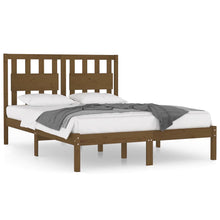 Bedframe Massief Grenenhout 200 x 200 cm Honingbruin