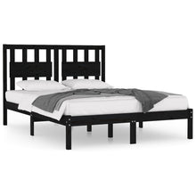 Bedframe Massief Grenenhout 200 x 200 cm Zwart