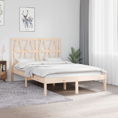 Bedframe massief grenenhout 120x190 cm 120 x 190 cm Naturel