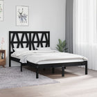 Bedframe massief grenenhout zwart 120x190 cm 4FT Small Double 120 x 190 cm Zwart