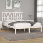 Bedframe massief grenenhout wit 140x190 cm 140 x 190 cm Wit