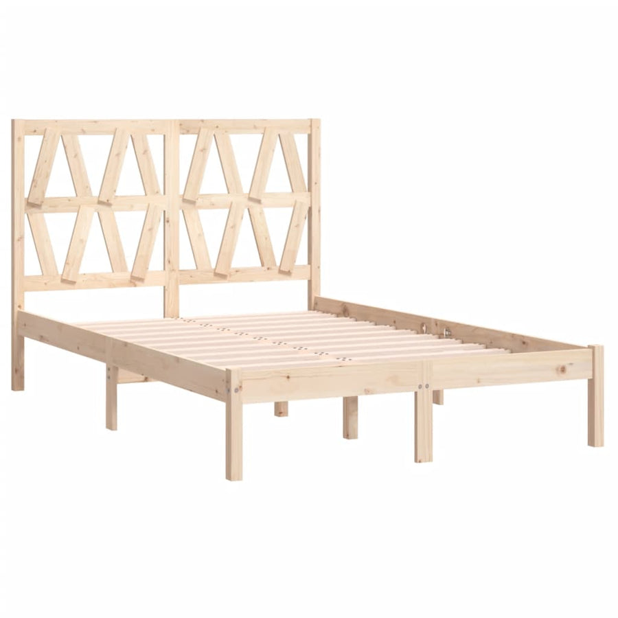 Bedframe massief grenenhout 120x200 cm 120 x 200 cm Naturel
