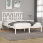 Solid pine wood bed frame white 120x200 cm