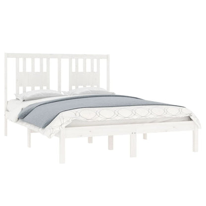 Bedframe Massief Grenenhout 140 x 190 cm Wit