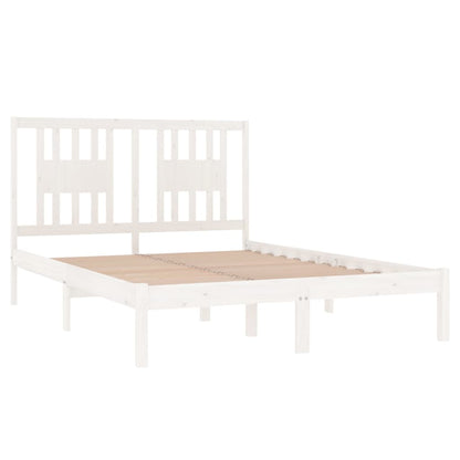 Bedframe Massief Grenenhout 140 x 190 cm Wit